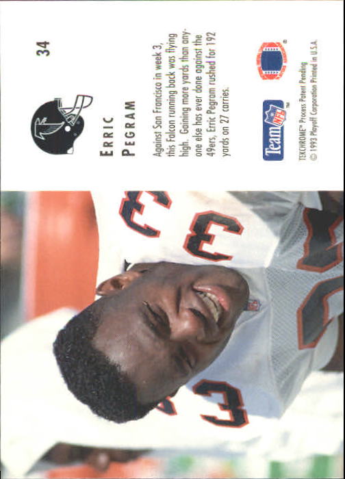 1993 Playoff Contenders #34 Erric Pegram back image