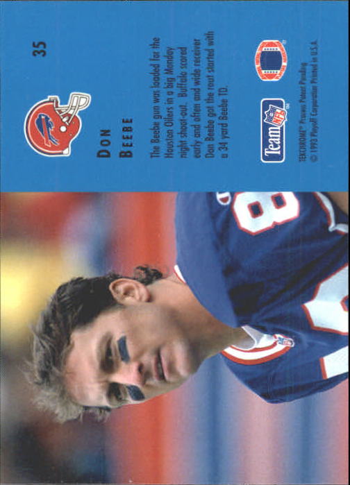 1993 Playoff Contenders #35 Don Beebe back image