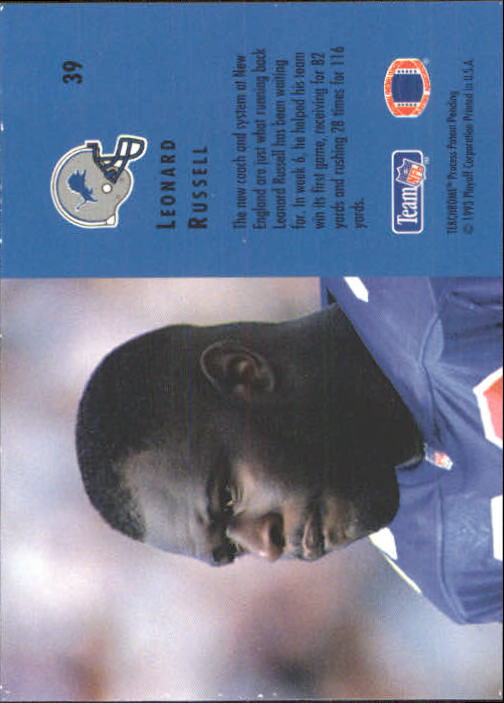 1993 Playoff Contenders #39 Leonard Russell UER back image