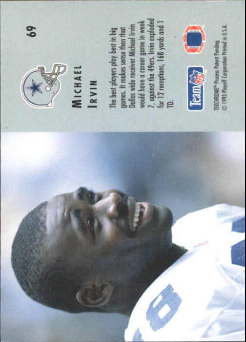 1993 Playoff Contenders #69 Michael Irvin back image