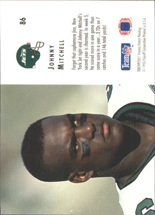 1993 Playoff Contenders #86 Johnny Mitchell back image