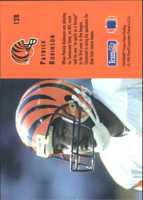 1993 Playoff Contenders #128 Patrick Robinson RC back image