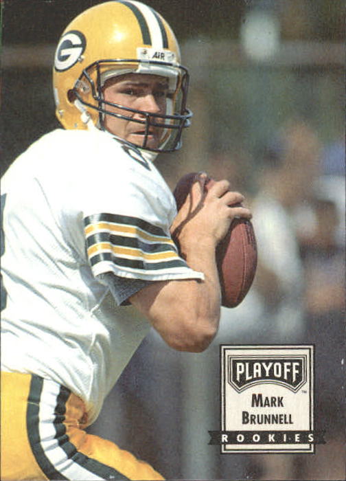 1993 Playoff Contenders #132 Mark Brunell RC (Error name misspelled on front)