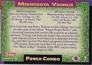 1993 Power Combos #7 Chris Doleman/Henry Thomas back image