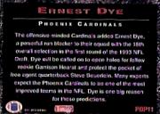 1993 Power Draft Picks #PDP11 Ernest Dye back image