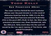 1993 Power Draft Picks #PDP25 Todd Kelly back image