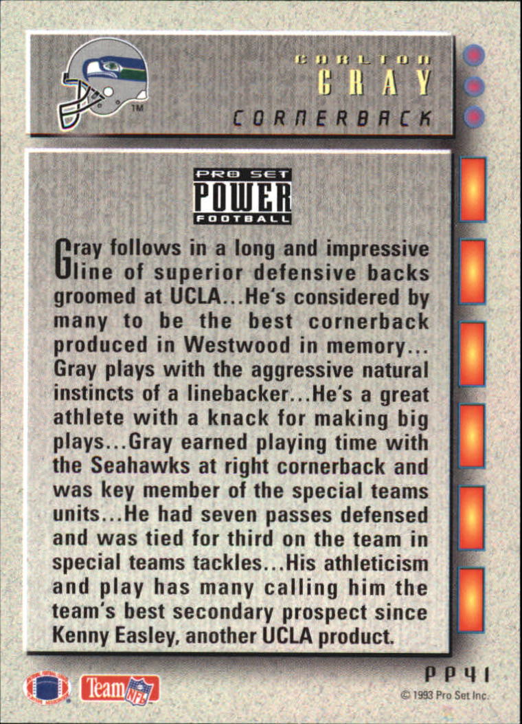 1993 Power Update Prospects Gold #41 Carlton Gray back image