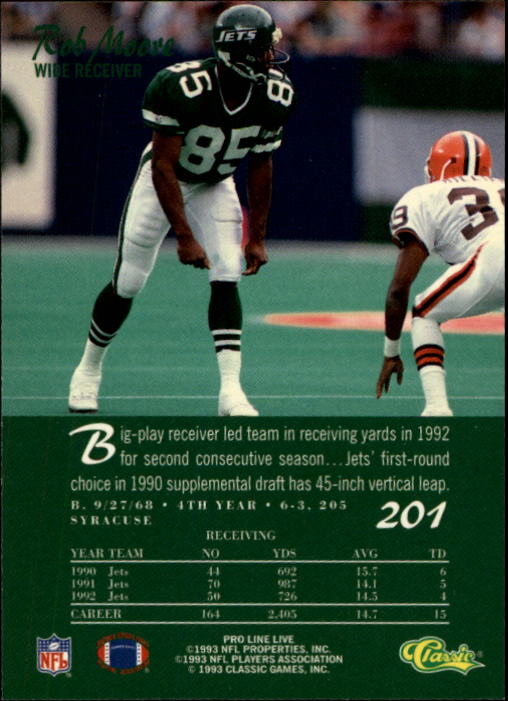 B2068- 1993 Pro Line Live FB #s 201-285 +Inserts -You Pick- 15+ FREE US SHIP - Picture 3 of 183