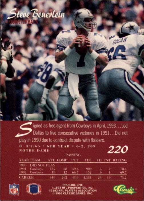 B2068- 1993 Pro Line Live FB #s 201-285 +Inserts -You Pick- 15+ FREE US SHIP - Picture 41 of 183