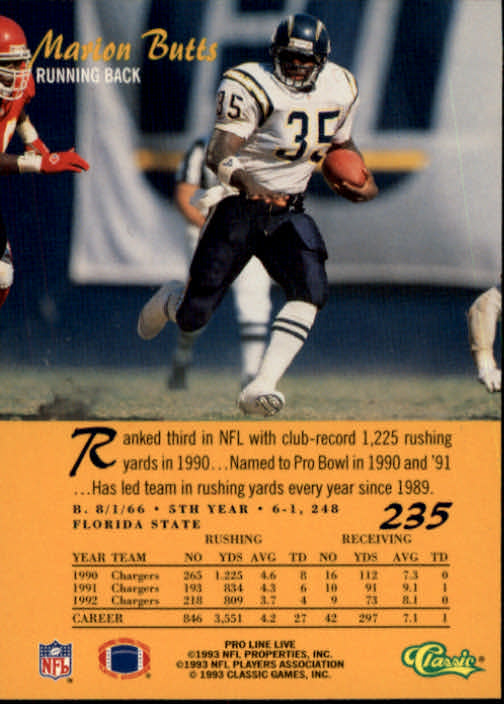 B2068- 1993 Pro Line Live FB #s 201-285 +Inserts -You Pick- 15+ FREE US SHIP - Picture 71 of 183