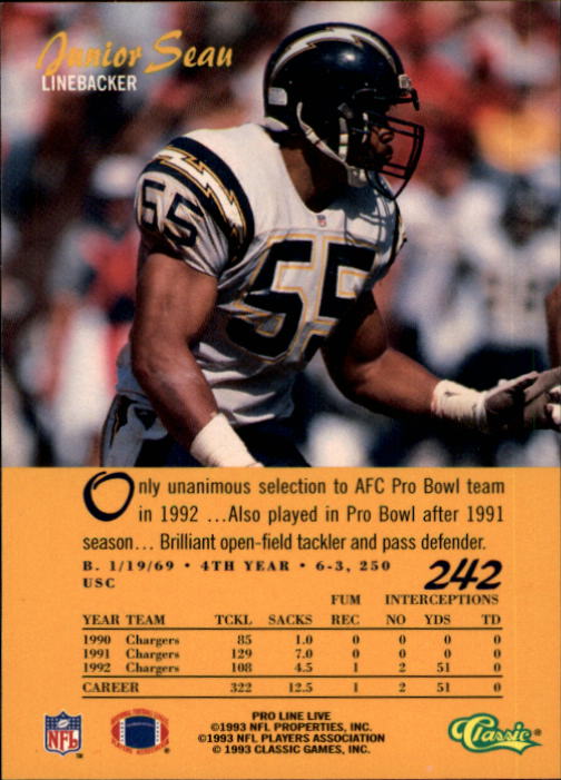 B2068- 1993 Pro Line Live FB #s 201-285 +Inserts -You Pick- 15+ FREE US SHIP - Picture 85 of 183