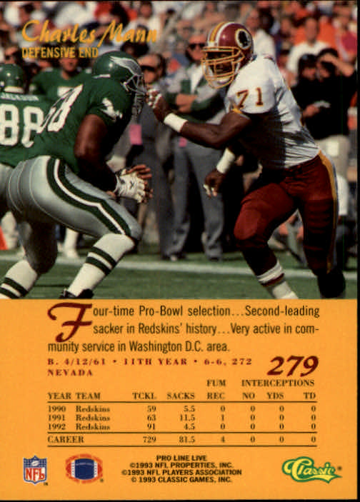 B2068- 1993 Pro Line Live FB #s 201-285 +Inserts -You Pick- 15+ FREE US SHIP - Picture 159 of 183