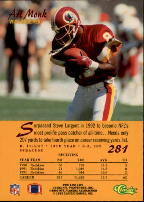 B2068- 1993 Pro Line Live FB #s 201-285 +Inserts -You Pick- 15+ FREE US SHIP - Picture 163 of 183