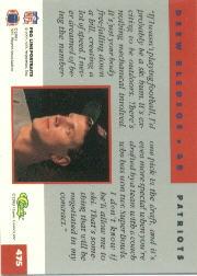 1993 Pro Line Portraits #475 Drew Bledsoe RC back image