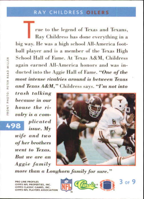 B3108- 1993 Pro Line Profiles Football #s 496-612 -You Pick- 15+ FREE US SHIP - Picture 7 of 165