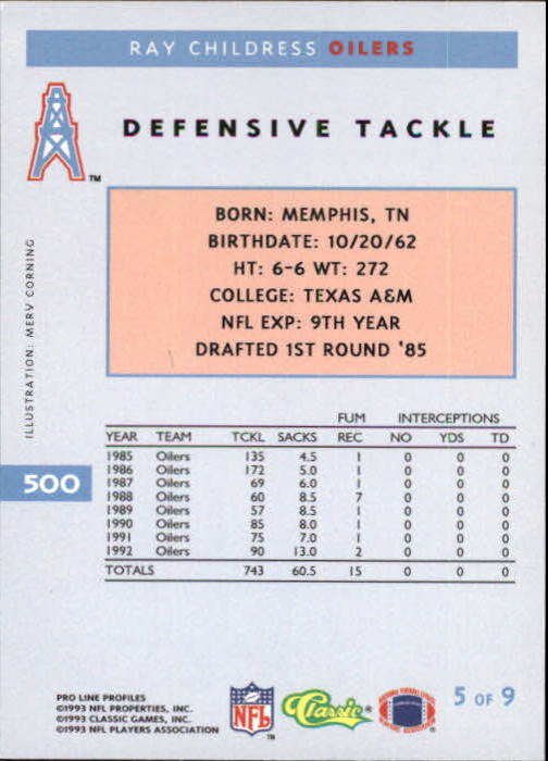 B3108- 1993 Pro Line Profiles Football #s 496-612 -You Pick- 15+ FREE US SHIP - Picture 11 of 165
