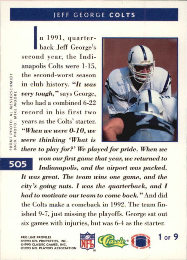B3108- 1993 Pro Line Profiles Football #s 496-612 -You Pick- 15+ FREE US SHIP - Picture 21 of 165