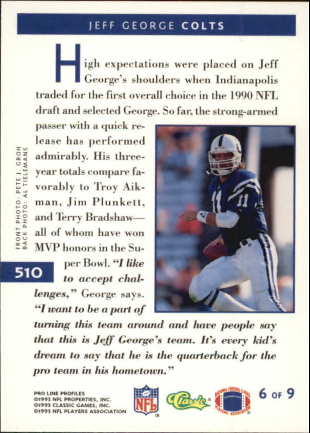 B3108- 1993 Pro Line Profiles Football #s 496-612 -You Pick- 15+ FREE US SHIP - Picture 27 of 165