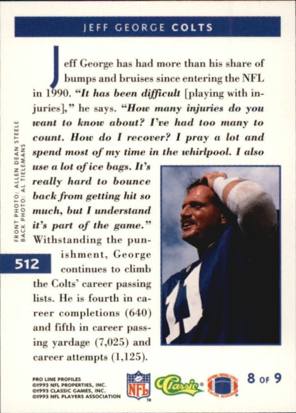 B3108- 1993 Pro Line Profiles Football #s 496-612 -You Pick- 15+ FREE US SHIP - Picture 31 of 165
