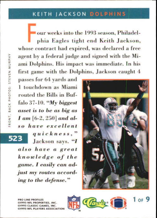 B3108- 1993 Pro Line Profiles Football #s 496-612 -You Pick- 15+ FREE US SHIP - Picture 43 of 165