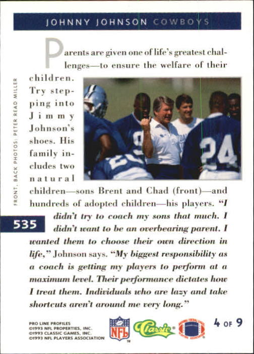 B3108- 1993 Pro Line Profiles Football #s 496-612 -You Pick- 15+ FREE US SHIP - Picture 65 of 165