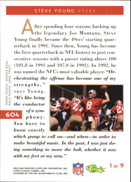 B3108- 1993 Pro Line Profiles Football #s 496-612 -You Pick- 15+ FREE US SHIP - Picture 149 of 165