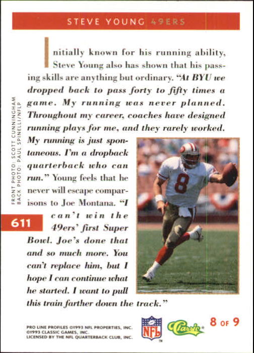 B3108- 1993 Pro Line Profiles Football #s 496-612 -You Pick- 15+ FREE US SHIP - Picture 163 of 165