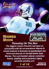 1993 Select Gridiron Skills #1 Warren Moon back image