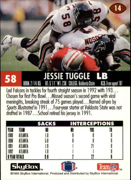 1993 Skybox Impact Football "Main Set" Base Cards #1 to #200 - Picture 29 of 401