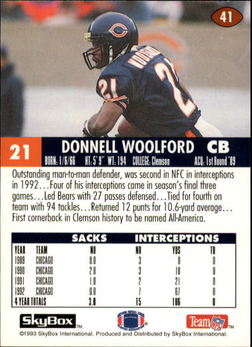 1993 Skybox Impact Football "Main Set" Base Cards #1 to #200 - Picture 83 of 401
