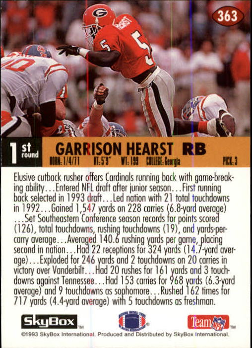 1993 Skybox Impact Football "Main Set" Base Cards #201 to #400 - Picture 327 of 399