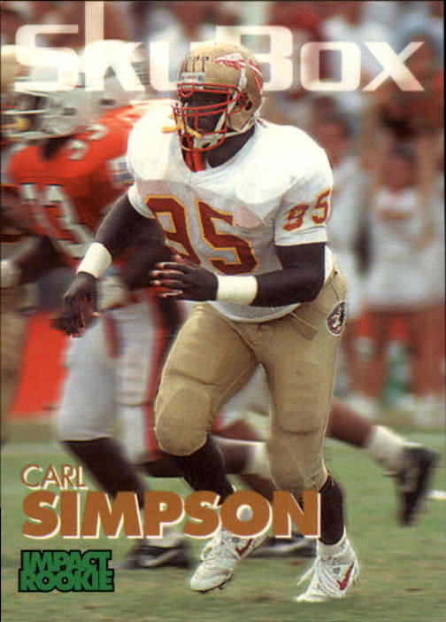 1993 Skybox Impact Football "Main Set" Base Cards #201 to #400 - Picture 386 of 399