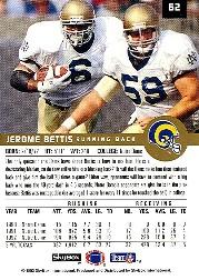 1993 SkyBox Premium #62 Jerome Bettis RC back image