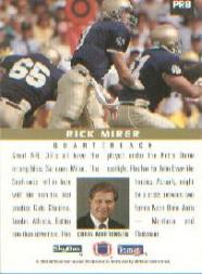 1993 SkyBox Premium Prime Time Rookies #8 Rick Mirer back image