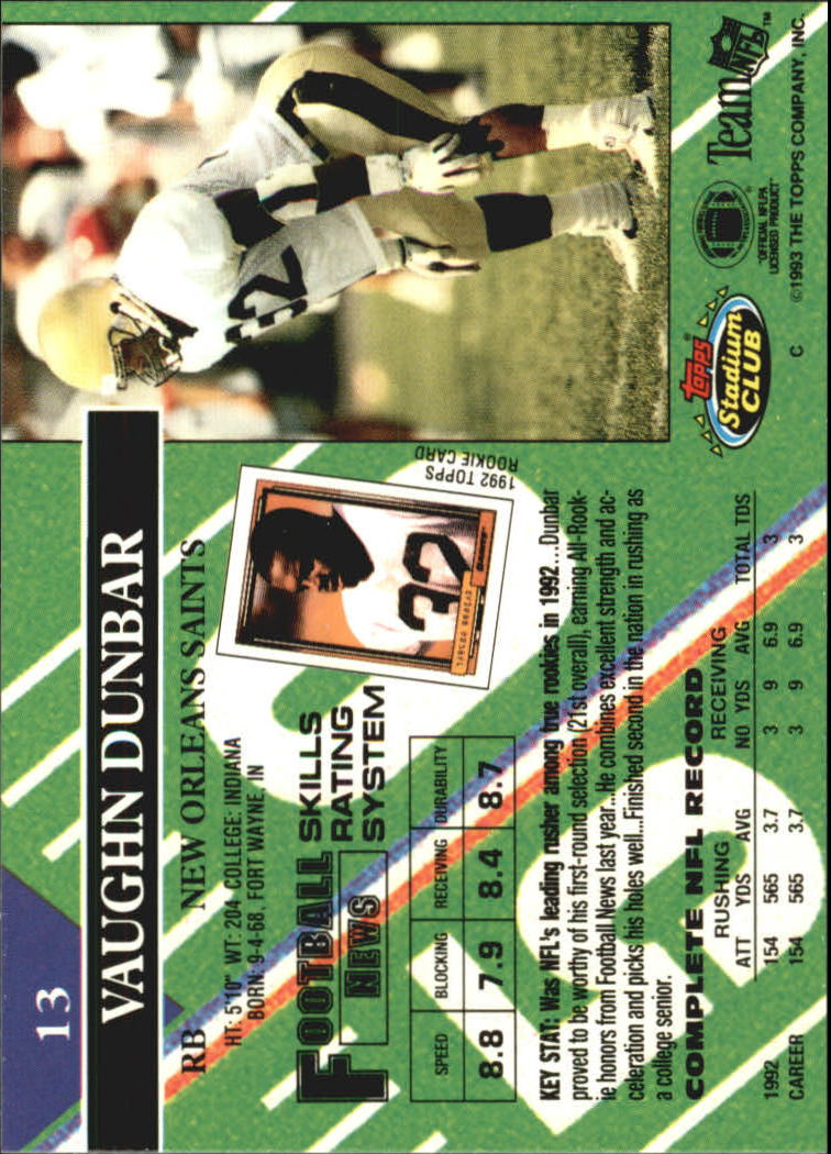 A2126- 1993 Stadium Club FB Card #s 1-250 +Rookies -You Pick- 15+ FREE US SHIP - Picture 26 of 486
