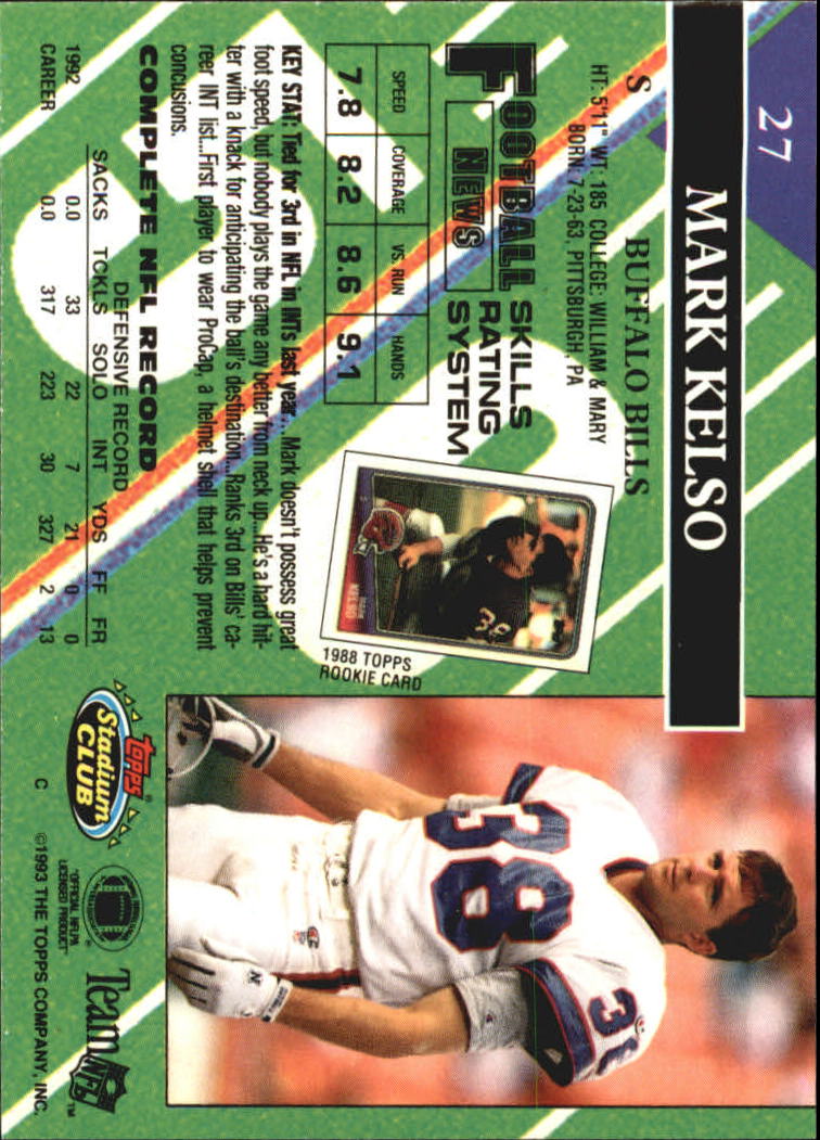 A2126- 1993 Stadium Club FB Card #s 1-250 +Rookies -You Pick- 15+ FREE US SHIP - Picture 54 of 486