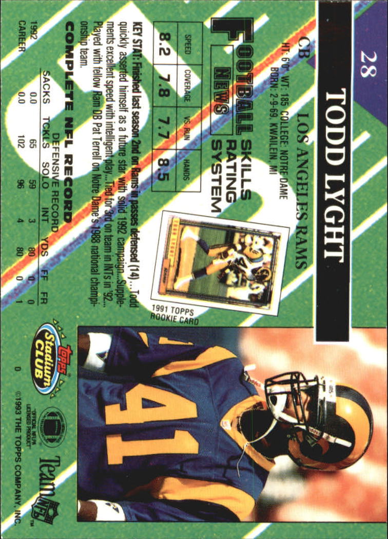 A2126- 1993 Stadium Club FB Card #s 1-250 +Rookies -You Pick- 15+ FREE US SHIP - Picture 56 of 486