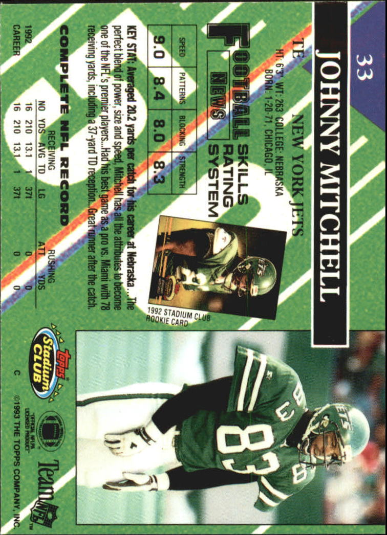 A2126- 1993 Stadium Club FB Card #s 1-250 +Rookies -You Pick- 15+ FREE US SHIP - Picture 66 of 486