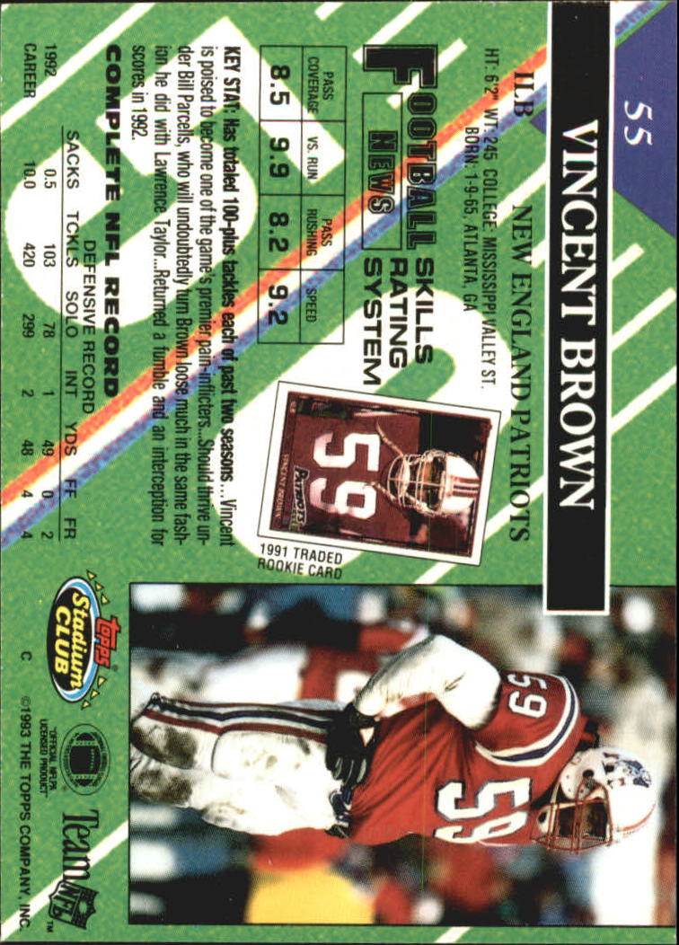 A2126- 1993 Stadium Club FB Card #s 1-250 +Rookies -You Pick- 15+ FREE US SHIP - Picture 108 of 486