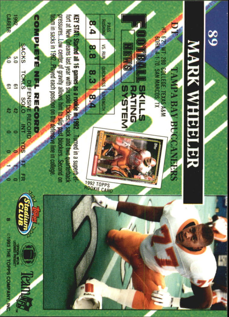 A2126- 1993 Stadium Club FB Card #s 1-250 +Rookies -You Pick- 15+ FREE US SHIP - Picture 174 of 486