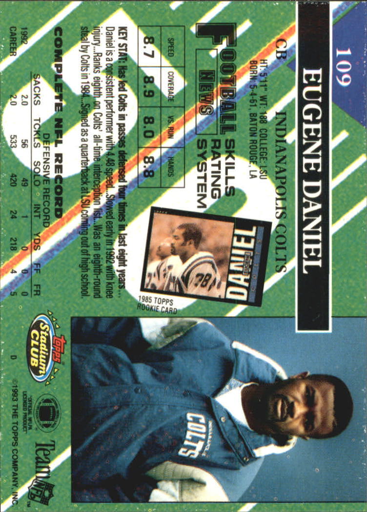 A2126- 1993 Stadium Club FB Card #s 1-250 +Rookies -You Pick- 15+ FREE US SHIP - Picture 210 of 486