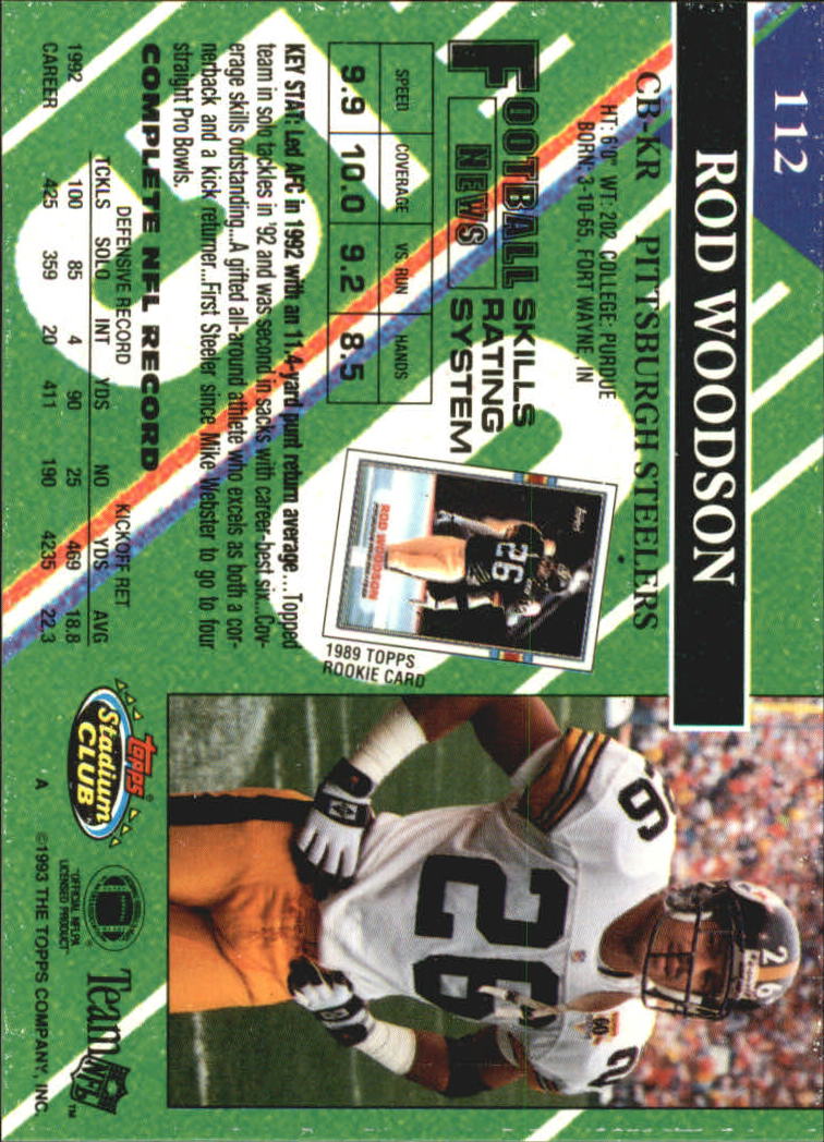 A2126- 1993 Stadium Club FB Card #s 1-250 +Rookies -You Pick- 15+ FREE US SHIP - Picture 216 of 486
