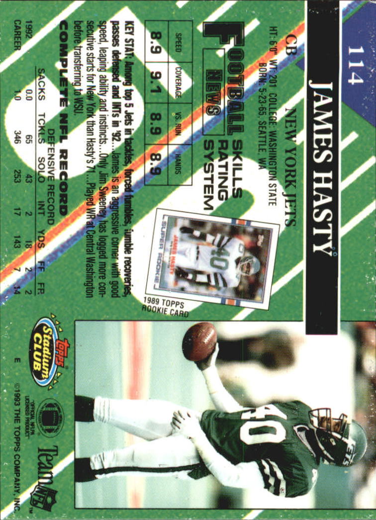 A2126- 1993 Stadium Club FB Card #s 1-250 +Rookies -You Pick- 15+ FREE US SHIP - Picture 220 of 486
