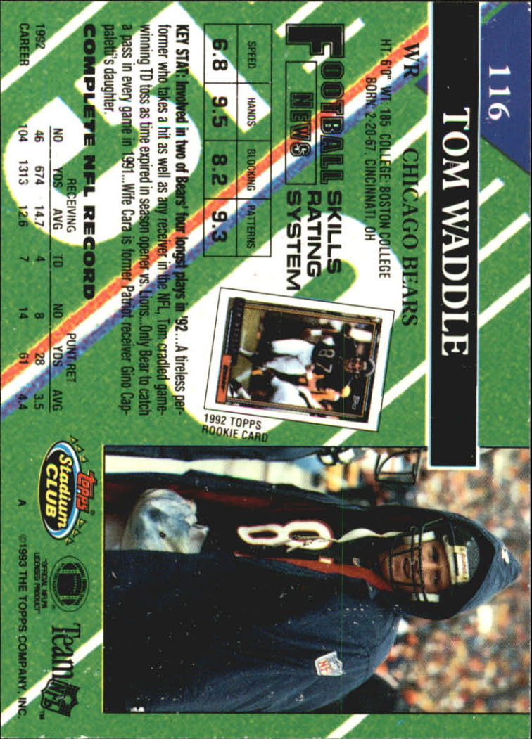 A2126- 1993 Stadium Club FB Card #s 1-250 +Rookies -You Pick- 15+ FREE US SHIP - Picture 224 of 486