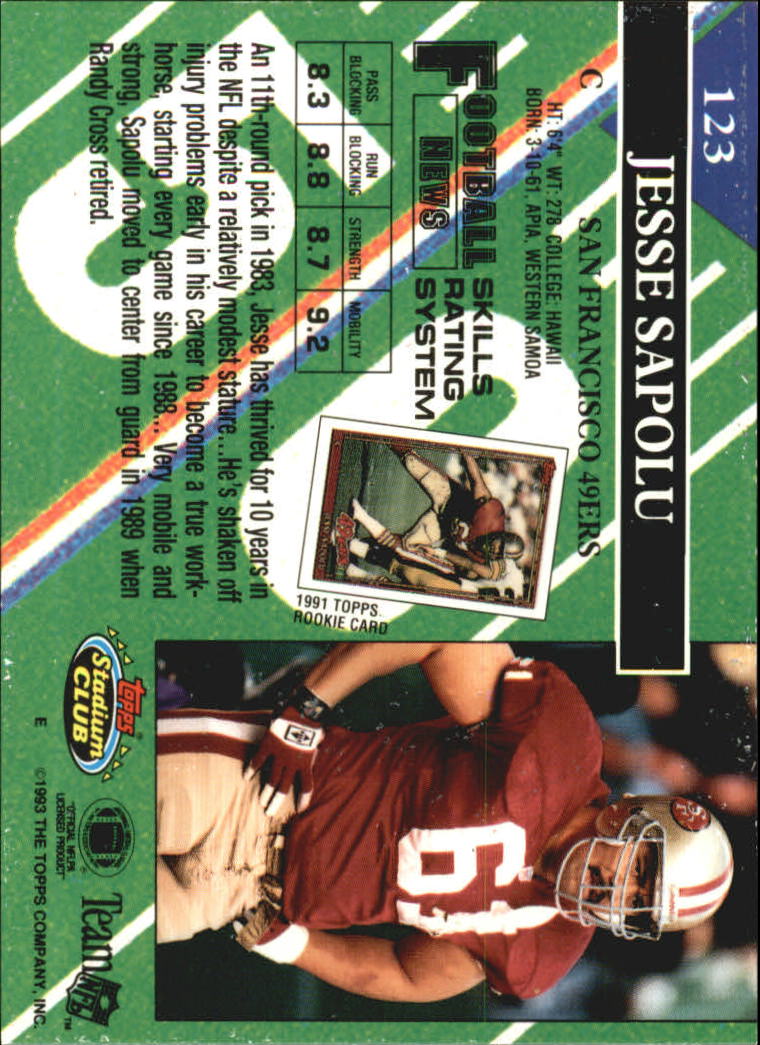A2126- 1993 Stadium Club FB Card #s 1-250 +Rookies -You Pick- 15+ FREE US SHIP - Picture 238 of 486