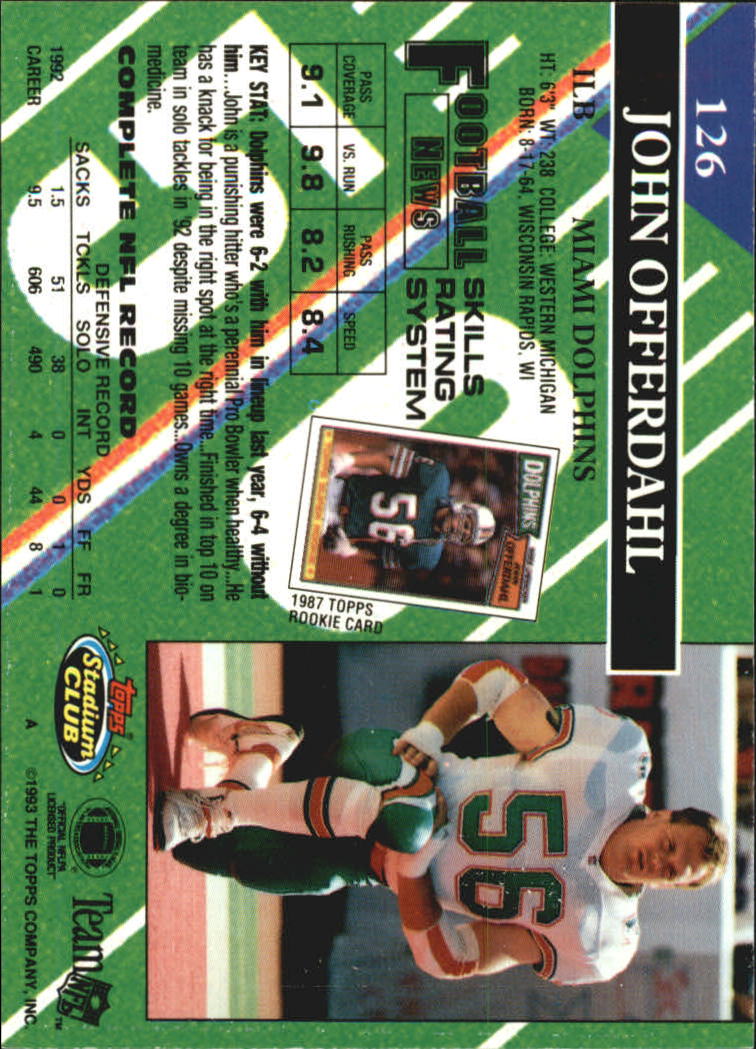 A2126- 1993 Stadium Club FB Card #s 1-250 +Rookies -You Pick- 15+ FREE US SHIP - Picture 244 of 486