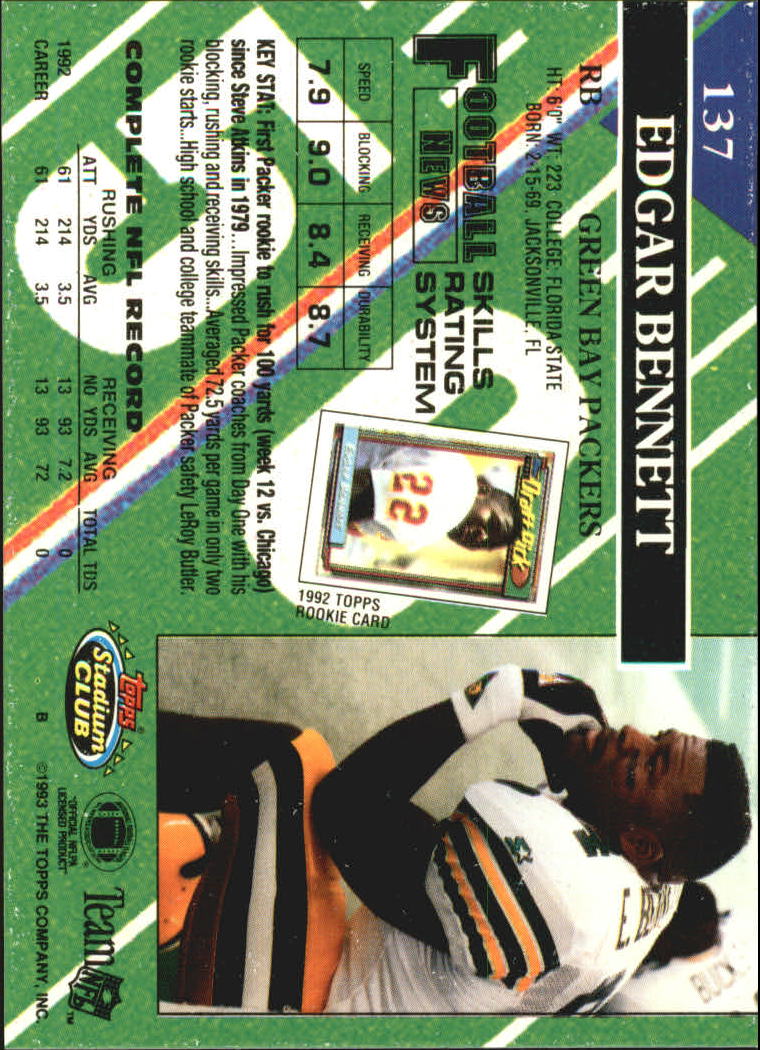 A2126- 1993 Stadium Club FB Card #s 1-250 +Rookies -You Pick- 15+ FREE US SHIP - Picture 264 of 486