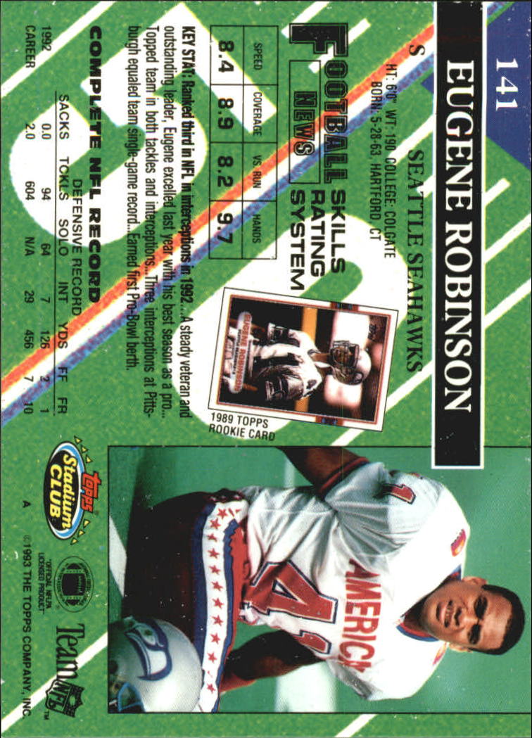 A2126- 1993 Stadium Club FB Card #s 1-250 +Rookies -You Pick- 15+ FREE US SHIP - Picture 272 of 486