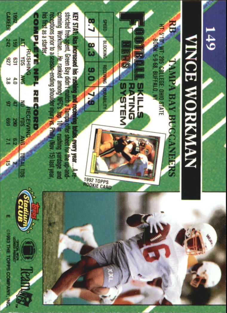 A2126- 1993 Stadium Club FB Card #s 1-250 +Rookies -You Pick- 15+ FREE US SHIP - Picture 288 of 486