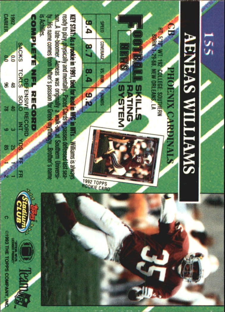 A2126- 1993 Stadium Club FB Card #s 1-250 +Rookies -You Pick- 15+ FREE US SHIP - Picture 300 of 486
